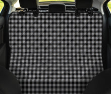 Load image into Gallery viewer, Medium Gray and Black Buffalo Plaid Back Seat Cover For Pets Small Print