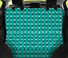 Load image into Gallery viewer, Teal, White and Black Arrow Pattern Dog Hammock Back Seat Cover For Pets