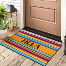 Load image into Gallery viewer, Hola Doormat With Colorful Serape Mexican Style Pattern