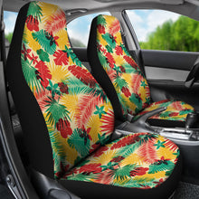 Load image into Gallery viewer, Tan Red Yellow and Green Tropical Island Car Seat Covers