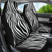 Load image into Gallery viewer, Black and White Zebra Print Car Seat Covers Set