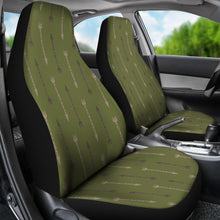 Load image into Gallery viewer, Olive Green With Boho Arrows Pattern Car Seat Covers Set