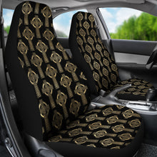 Load image into Gallery viewer, Celtic Cross Black and Gold Colored Car Seat Covers Seat Protectors