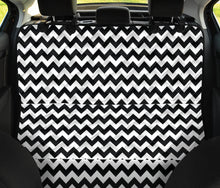 Load image into Gallery viewer, Black White Chevron Back Seat Bench Cover Protector For Pets