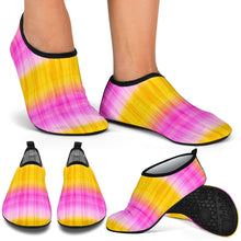 Load image into Gallery viewer, Pink and Yellow Tie Dye Water Shoes
