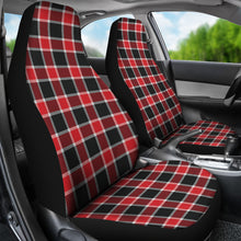 Load image into Gallery viewer, Red and Black Plaid Check Car Seat Covers