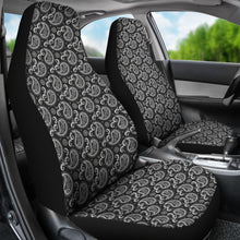 Load image into Gallery viewer, Black Paisley Pattern Car Seat Covers Bandana Print
