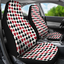Load image into Gallery viewer, Playing Card Suit Red Black and White Car Seat Covers