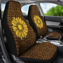 Load image into Gallery viewer, Leopard With Rustic Sunflower Car Seat Covers Set