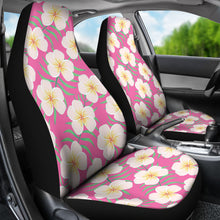 Load image into Gallery viewer, Pink With Frangipani Plumeria Hawaiian Island Flower Pattern Car Seat Covers