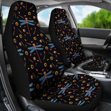 Load image into Gallery viewer, Black With Steampunk Dragonfly Pattern Car Seat Covers Seat Protectors