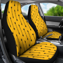 Load image into Gallery viewer, Yellow Gold With Black Arrows Pattern Car Seat Covers Set