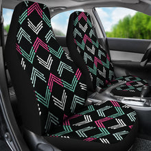 Load image into Gallery viewer, Pink, Green, White and Black Boho Ethnic Pattern Car Seat Covers