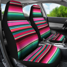 Load image into Gallery viewer, Serape Style Pink and Teal Car Seat Covers Set