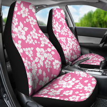 Load image into Gallery viewer, Pink and White Hibiscus Hawaiian Flower Pattern Car Seat Covers