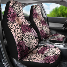 Load image into Gallery viewer, Black With Pink Purple and Peach Dahlias Flowers Dahlia Pattern