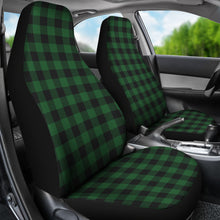 Load image into Gallery viewer, Green and Black Buffalo Plaid Car Seat Covers