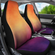 Load image into Gallery viewer, Orange and Purple Ombre Contrast Watercolor Car Seat Covers