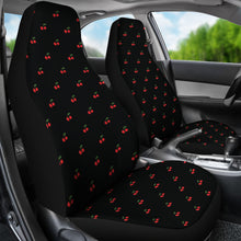 Load image into Gallery viewer, Black With Red Cherry Pattern Car Seat Covers