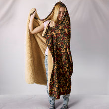 Load image into Gallery viewer, Skulls With Roses Hooded Blanket