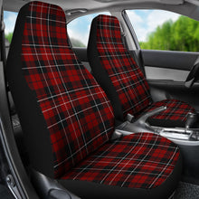 Load image into Gallery viewer, Dark Red, Black, White, Plaid Car Seat Covers Set