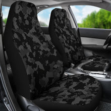 Load image into Gallery viewer, Camo Car Seat Covers Dark Gray and Black Seat Protectors Camouflage Pattern