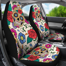 Load image into Gallery viewer, Flower Sugar Skull Car Seat Covers