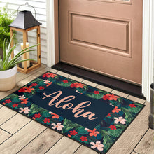 Load image into Gallery viewer, Aloha Hawaiian Tropical Flower Door Mat Colorful