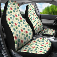 Load image into Gallery viewer, Cactus and Succulent Pattern Car Seat Covers Cream Light Pattern