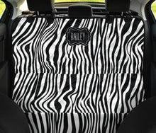 Load image into Gallery viewer, Bailey Zebra Black and White Back Bench Seat Cover For Pets