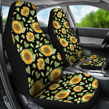 Load image into Gallery viewer, Sunflower Pattern and Leaves Car Seat Covers Set