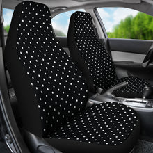 Load image into Gallery viewer, Black White Polka Dot Car Seat Covers