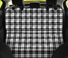 Load image into Gallery viewer, Black and White Plaid Pattern Tartan Back Seat Cover Pet Hammock