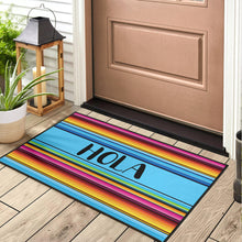 Load image into Gallery viewer, Hola Doormat With Colorful Serape Mexican Style Pattern