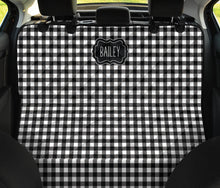 Load image into Gallery viewer, Bailey Black and White Buffalo Plaid Back Seat Cover For Pets