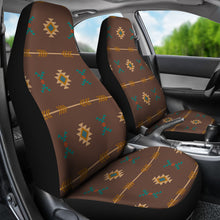 Load image into Gallery viewer, Dark Brown With Southwestern Tribal Pattern Car Seat Covers Set