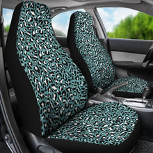Load image into Gallery viewer, Minty Teal Leopard Print Pattern Car Seat Covers Set