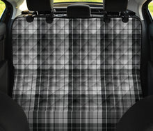 Load image into Gallery viewer, Gray, Black and White Tartan Plaid Back Seat Cover For Pets