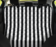 Load image into Gallery viewer, Black and White Striped Back Bench Seat Cover For Pets