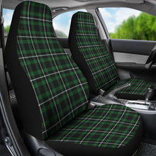 Load image into Gallery viewer, Dark Green and White Plaid Tartan Scottish Car Seat Covers