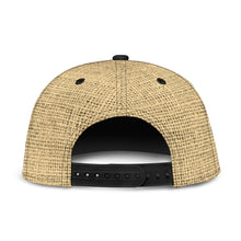Load image into Gallery viewer, Boho Sunflower Dreamcatcher on Faux Burlap Style Snapback Hat