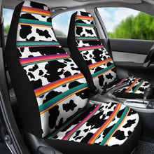 Load image into Gallery viewer, Cow With Serape Pattern Car Seat Covers Set