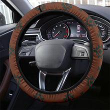 Load image into Gallery viewer, Brown and Turquoise Aztec Steering Wheel
