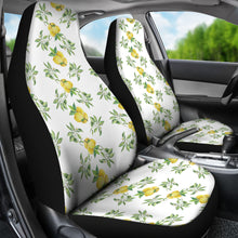 Load image into Gallery viewer, White With Lemon Pattern Car Seat Covers Set of 2