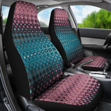 Load image into Gallery viewer, Watercolor Boho Car Seat Covers Set Pink Blue and Teal