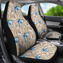 Load image into Gallery viewer, Tan With Watercolor Butterfly Pattern Car Seat Covers