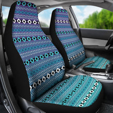Load image into Gallery viewer, Purple and Teal Ombre Ethnic Car Seat Covers Set
