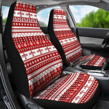 Load image into Gallery viewer, Red and White Thunderbird Pattern Car Seat Covers Native American Ethnic Mexican Inspired