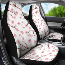 Load image into Gallery viewer, White With Cherry Blossoms Seat Covers