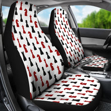 Load image into Gallery viewer, White With Red and Black Chess Pieces Pattern Car Seat Covers
